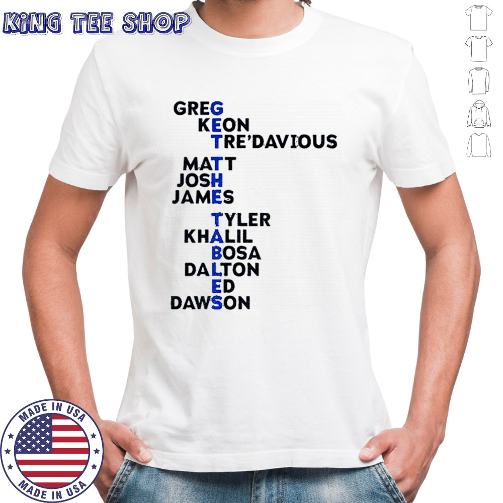 Buffalo Bills Players Get the Tables Names shirt