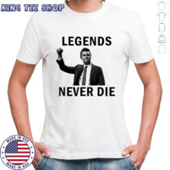 Charlie Kirk legends never die bold typography shirt