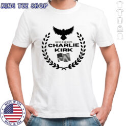 Charlie Kirk Memorial Patriotic Eagle Wreath Forever in Our Hearts shirt