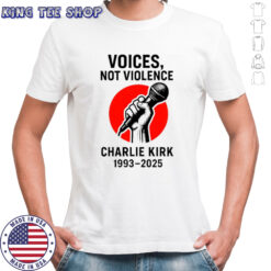 Charlie Kirk Voices not Violence Make America Great Again shirt