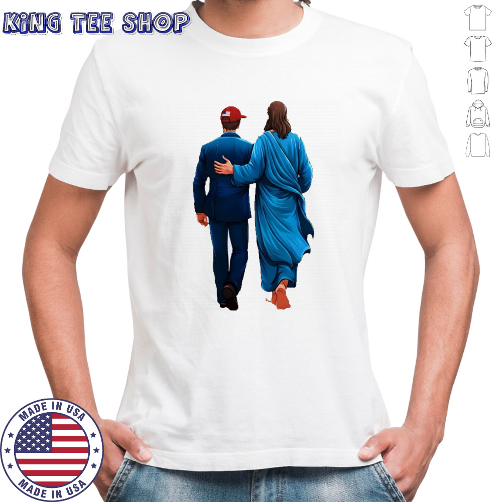 Charlie Krik red hat walking with Jesus assassination great American patriot shirt