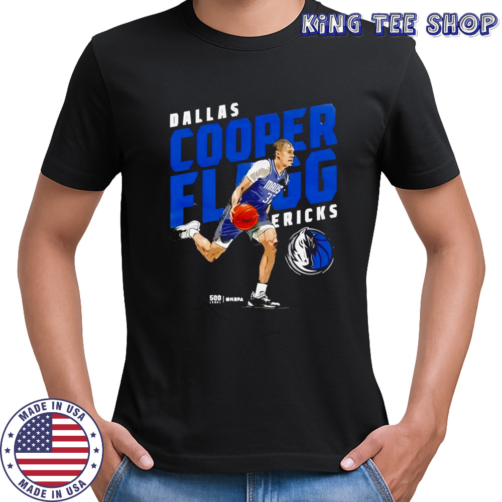 Cooper Flagg Dallas Mavericks logo signature graphic shirt