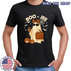 Coquette Leopard Ghost Coffee Boo JEE Halloween Boujee Ghost shirt