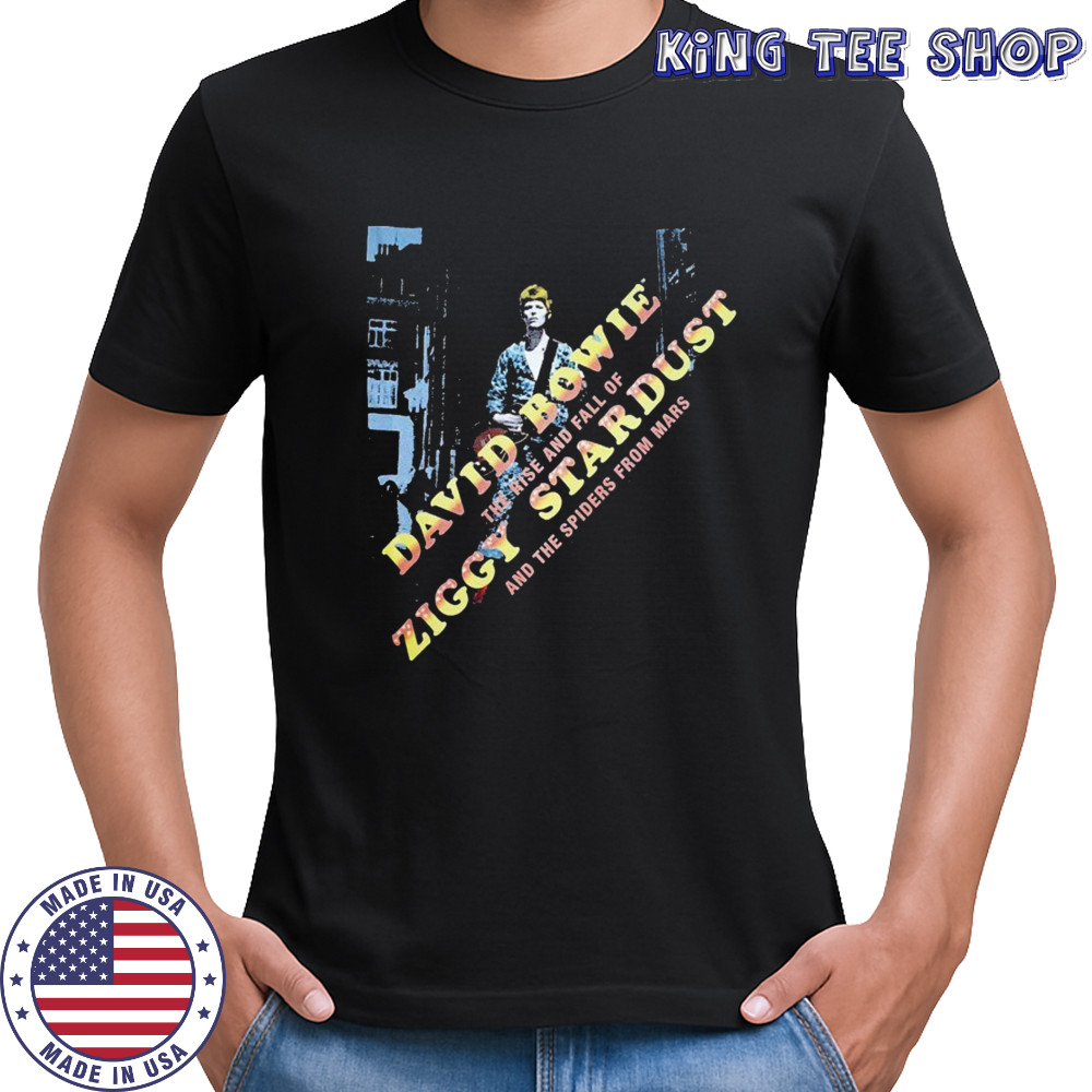 David Bowie The Rise And Fall Of Ziggy Diagonal And The Spiders From Mars T-shirt