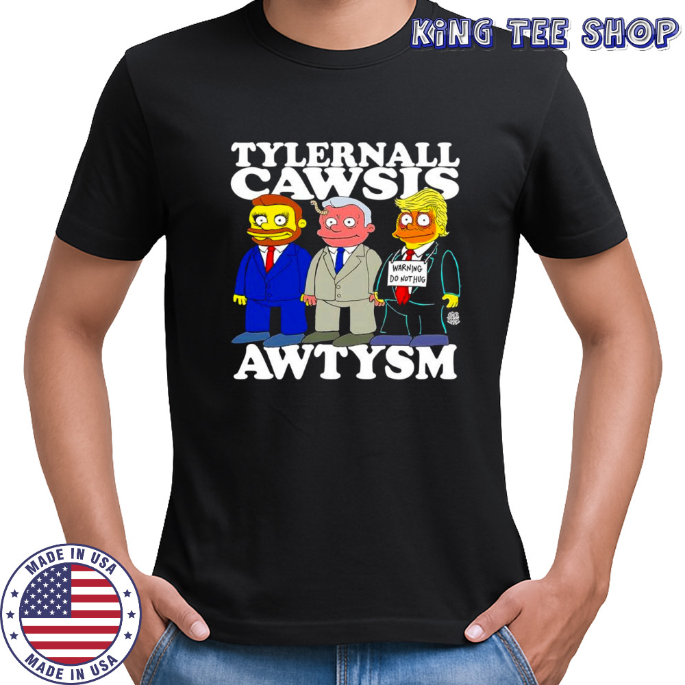 Donald Trump vs JD Vance tylernall cawsis awtysm warning do not hug The Simpsons shirt