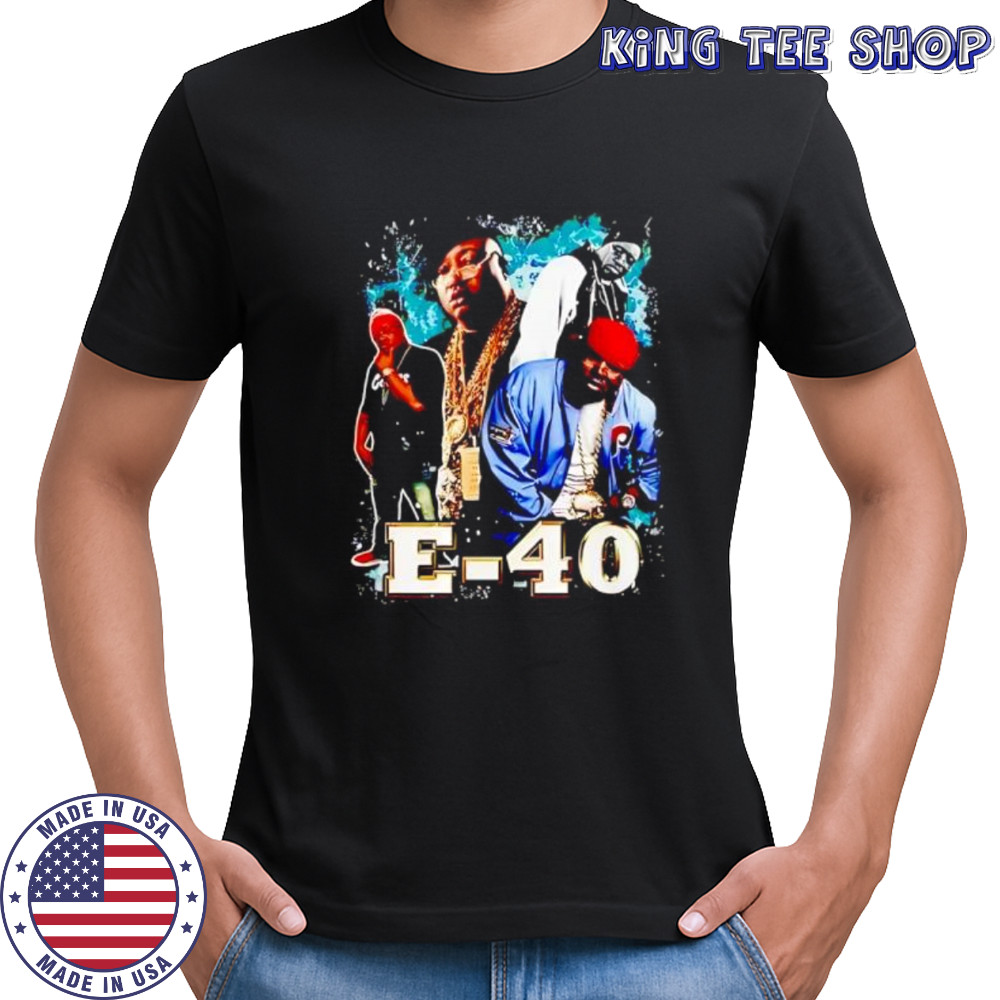 E-40 Rapper Group Hip Hop Musician Portrait shirt