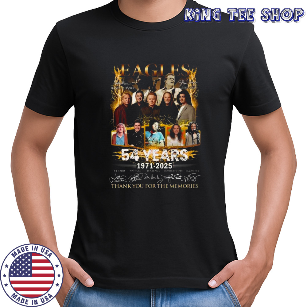 Eagles Band 1971-2025 Celebrating 54 Years Of Memories Signature Shirt