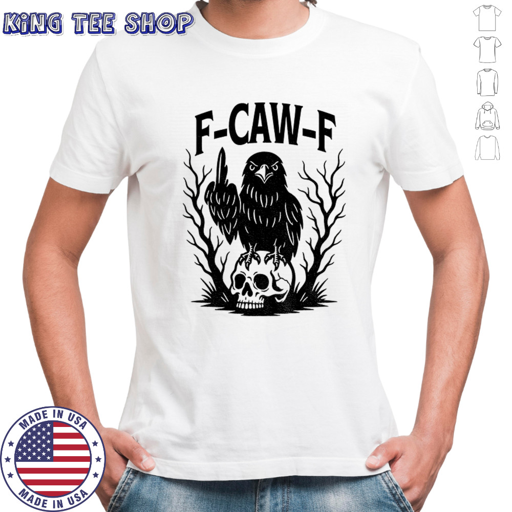 F-Caw-F Gothic Raven middle finger shirt
