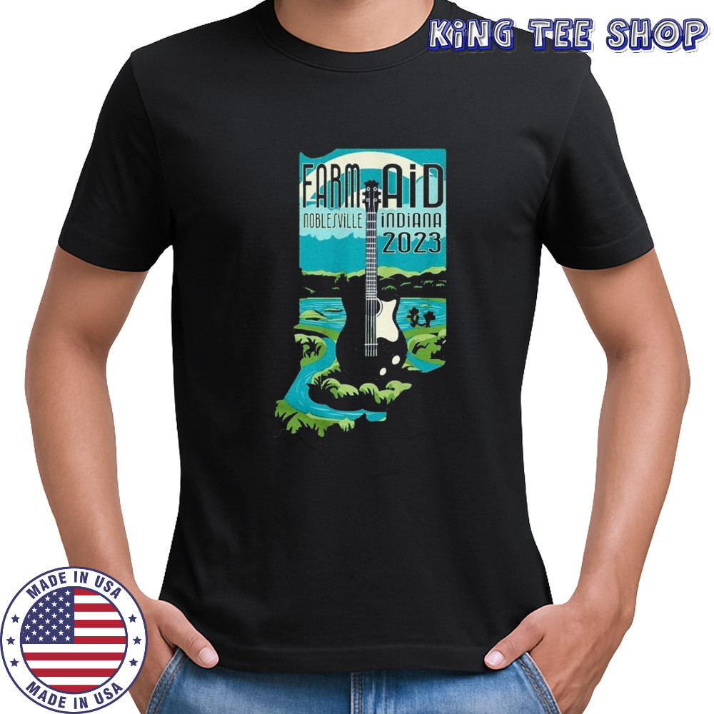 Farm Aid 2023 Noblesville Indiana Waterways Guitar T-shirt
