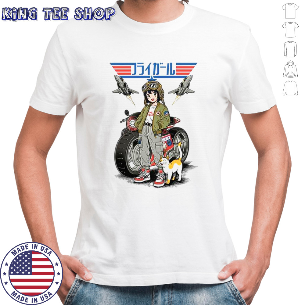 Fly Girl Anime Style T-Shirt