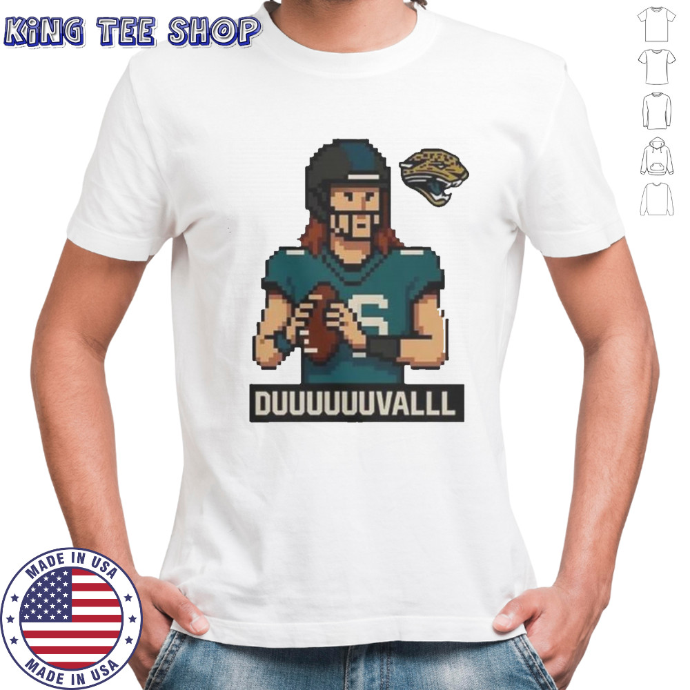 Funny Acksonville Jaguars Duuuuuuvalll Pixel Art T-Shirt
