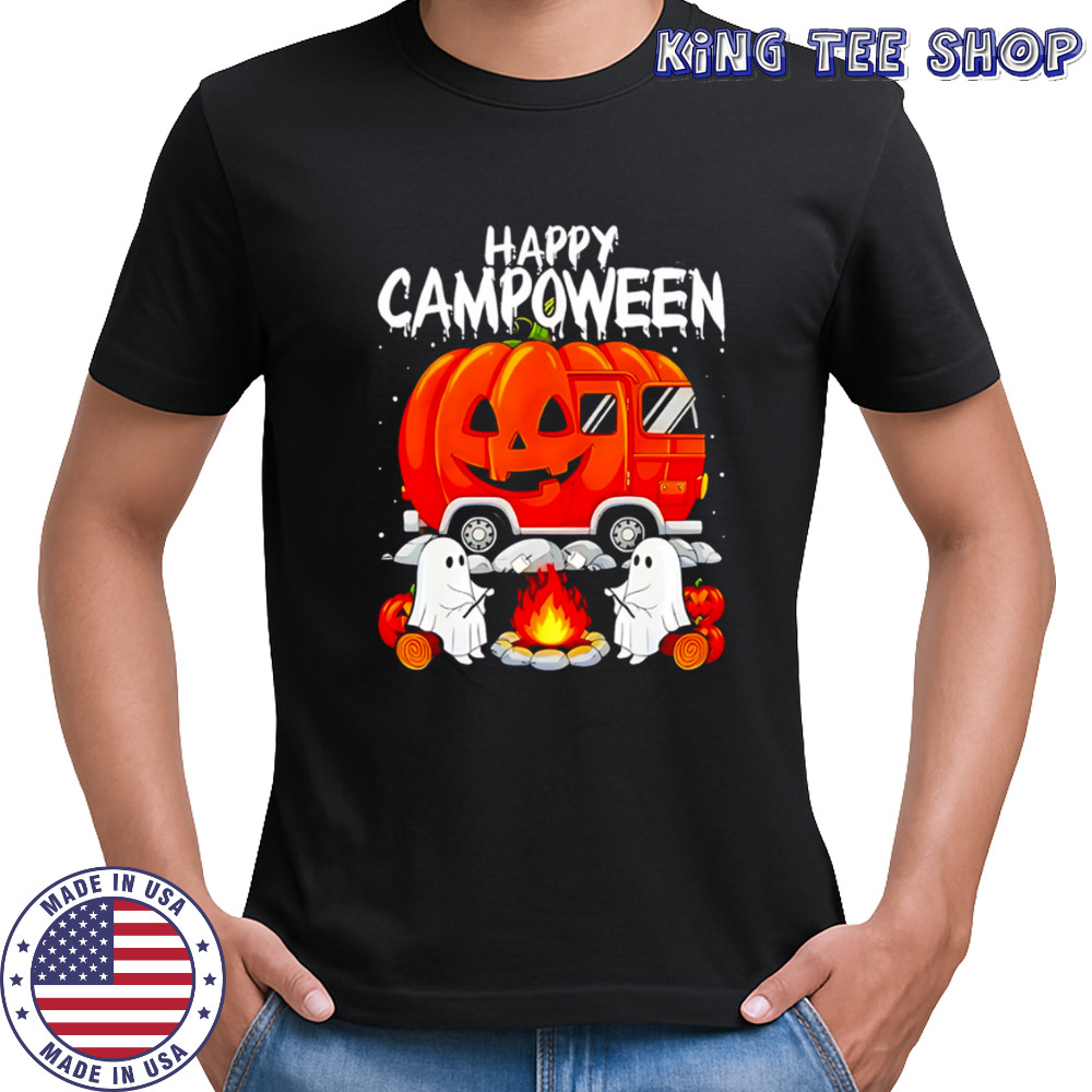 Ghost Camping Halloween Camp Life Pumpkin Car shirt