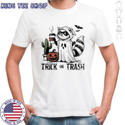 Ghost Raccoon Trick Or Trash Halloween shirt