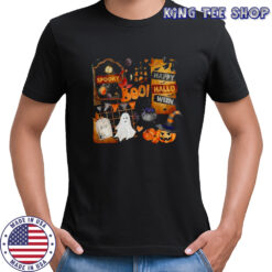 Ghost spooky boo pumpkin Happy Halloween autumn vibes shirt