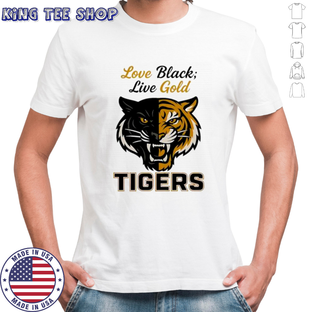 Grambling Tigers Football love black live gold shirt