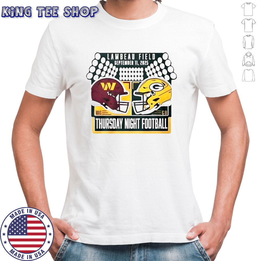 Green Bay Packers Vs Washington Commanders Thursday Night Football Helmet T-Shirt
