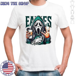 Halloween Philadelphia Eagles scream mask shirt