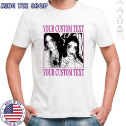 Halloween your custom text creepy couple horror shirt