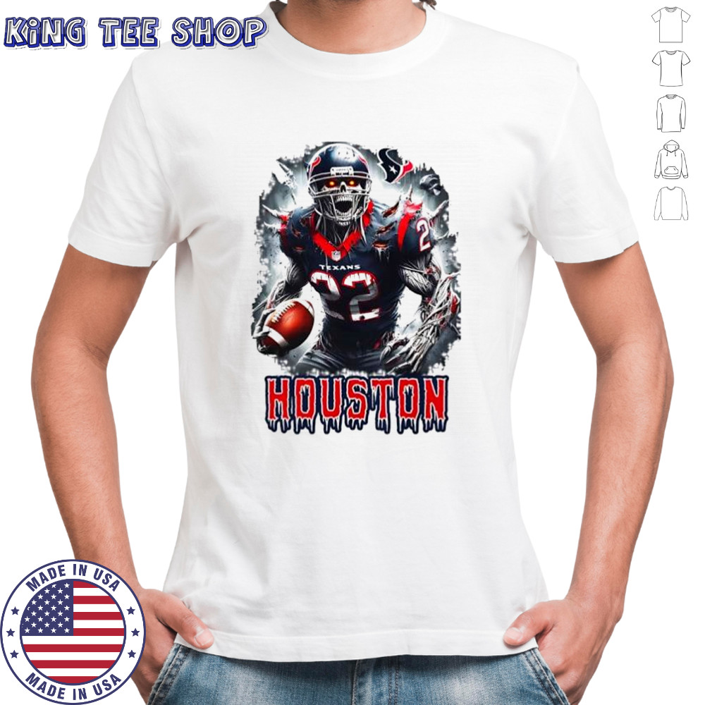 Houston Texans football skeleton horror shirt