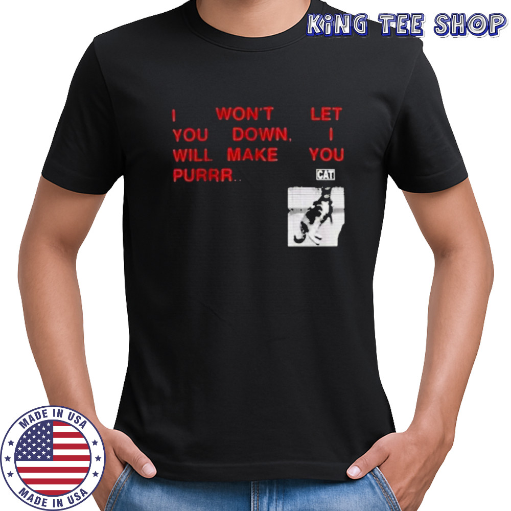 I Won’t Let You Down I Will Make You Purr Cat T-shirt