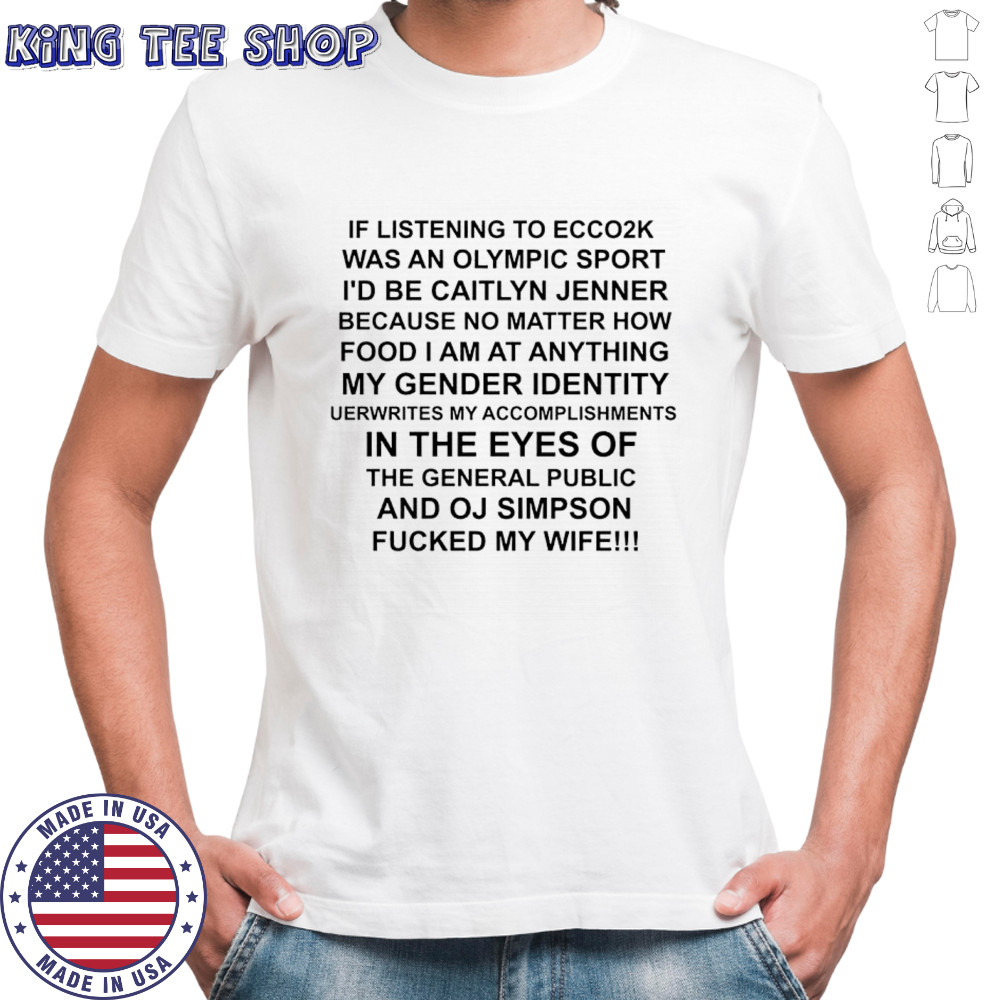If listening to ecco2k was an olympic sport I’d be Caitlyn Jenner shirt