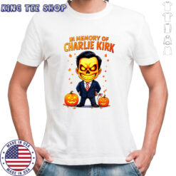 In memory of Charlie Kirk pumpkin spooky season Happy Halloween 2025 political shirt