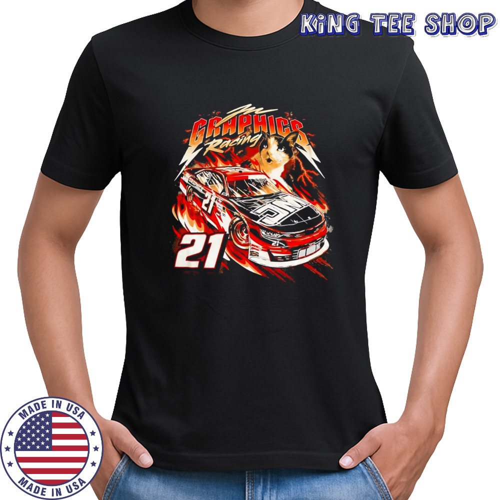 Jon Garrett Racing cat shirt