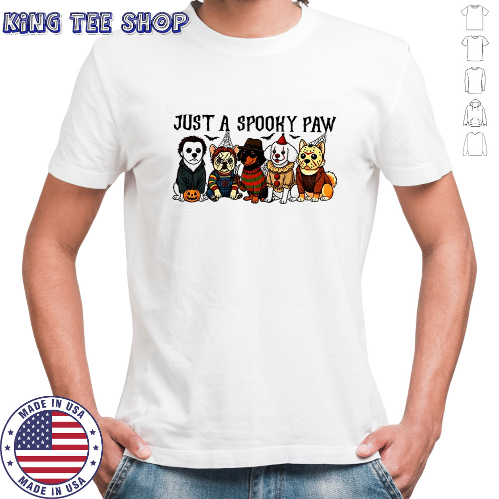 Just a Spooky Paw Scary Dogs Spooky season Happy Halloween 2025 shirt