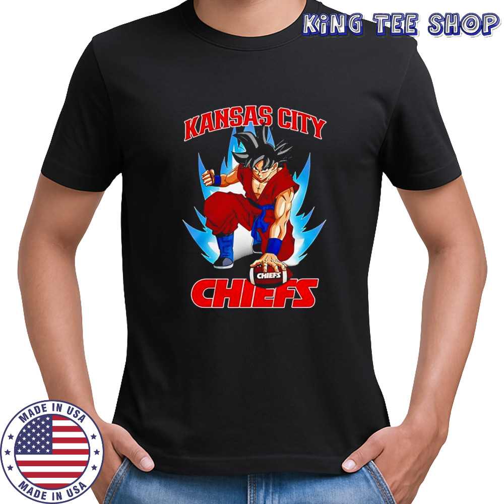 Kansas City Chiefs NFL featuring the Dragon Ball Goku Dragon Ball Z baseball shirt