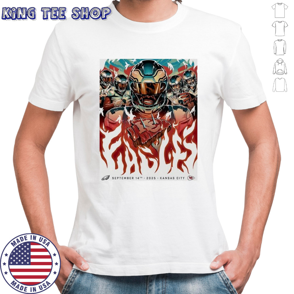Kansas City Chiefs vs Philadelphia Eagles Gamedays comic shirt