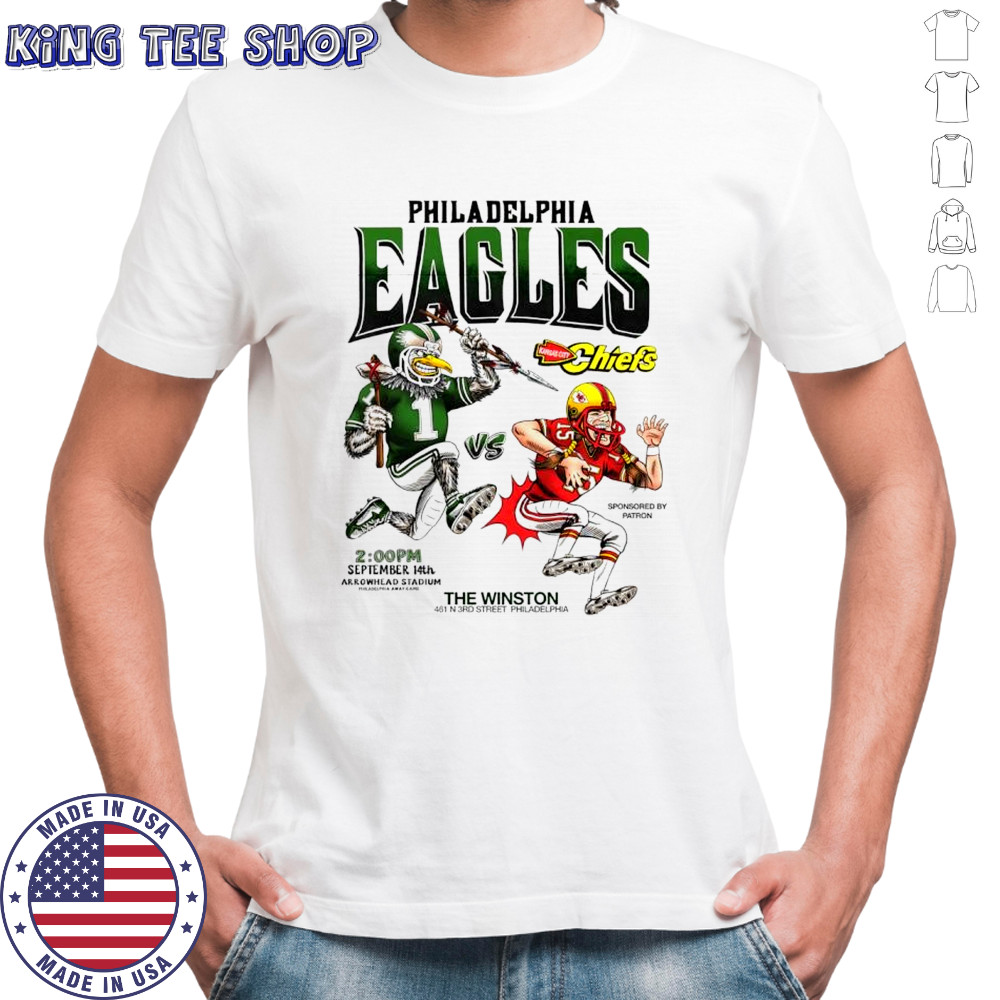 Kansas City Chiefs vs Philadelphia Eagles Super Bowl 2025 mascot shirt