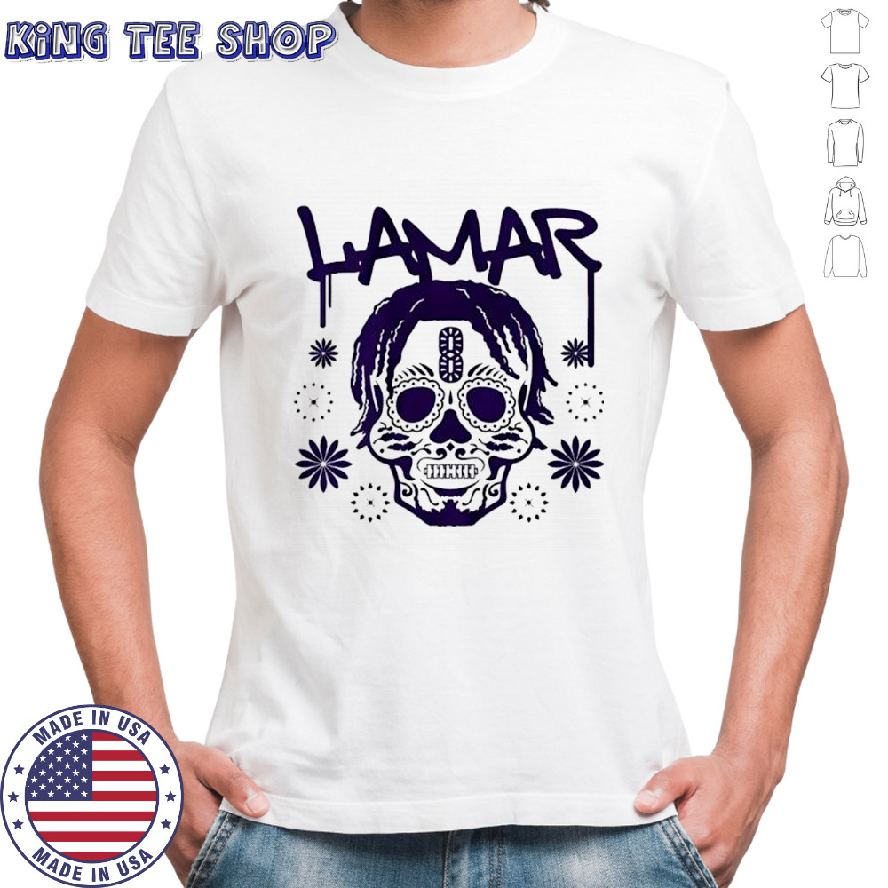 Lamar Jackson Baltimore Ravens skull number 8 shirt