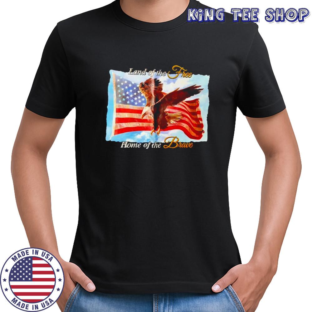 Land of the Free Home of the Brave American falg shirt