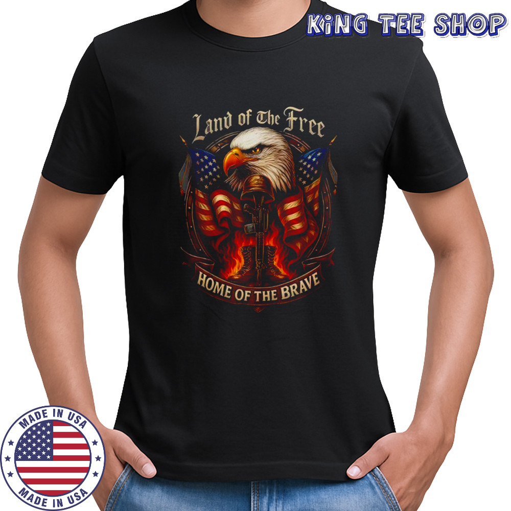 Land of the Free Home of the Brave Kirk Shooter shirt