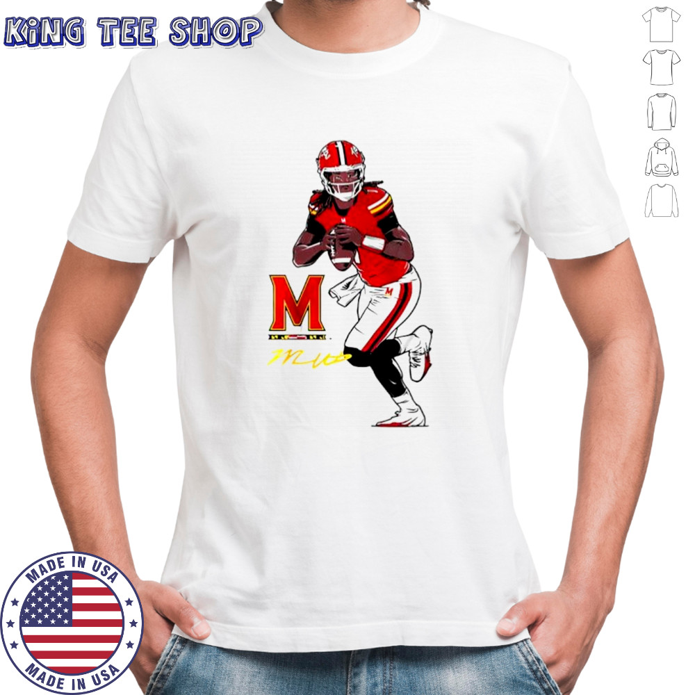 Malik Washington Superstar pose Maryland Football signature shirt