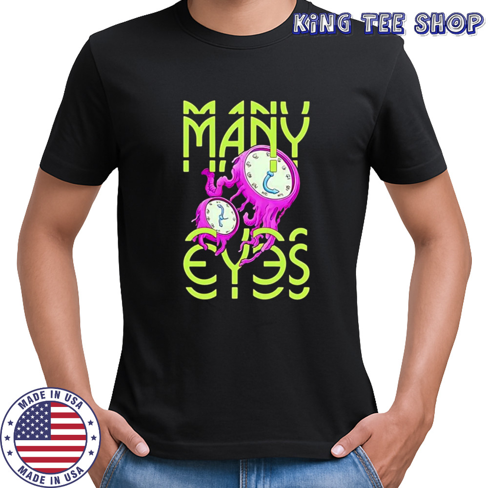 Many Eyes Purple Clocks shirt