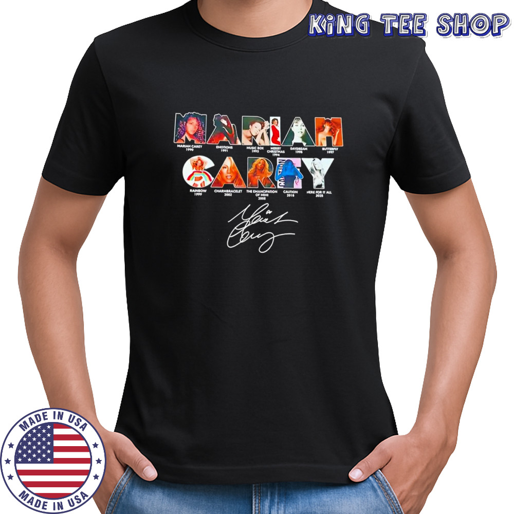 Mariah music lover 1990 2025 signature graphic shirt