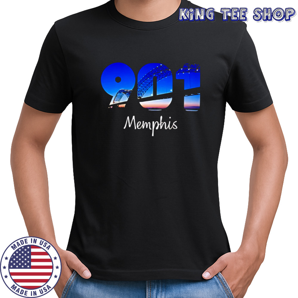 Memphis 901 Bridge City Skyline Inside Numbers shirt