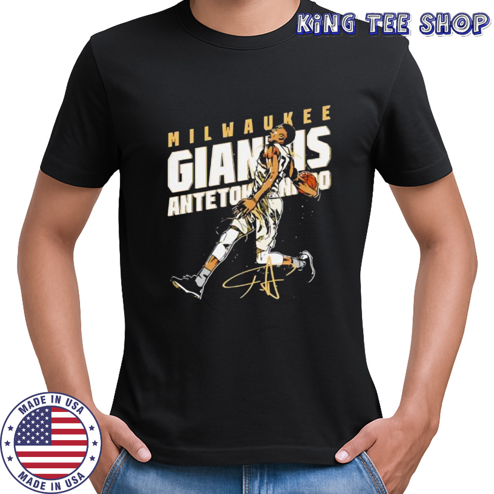 Milwaukee Giannis Antetokounmpo Basketball Player Dunking shirt