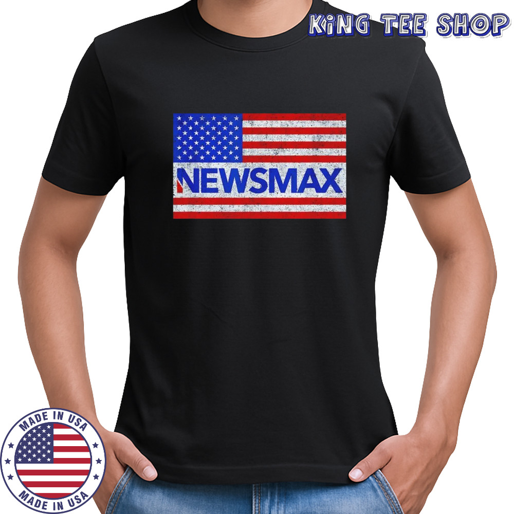 Newsmax politics and finance America flag vintage shirt