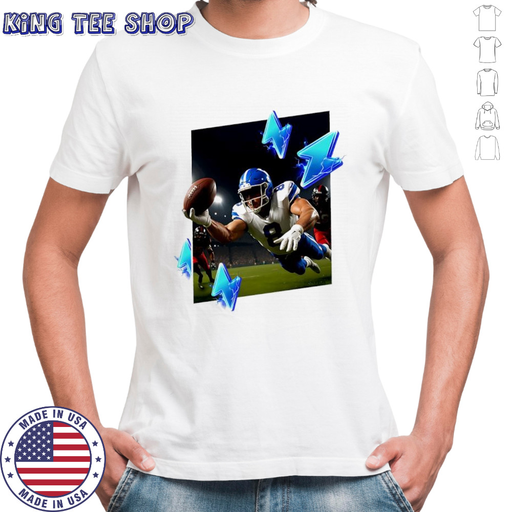 NFL plaer one handed bat lighting graphic shirt