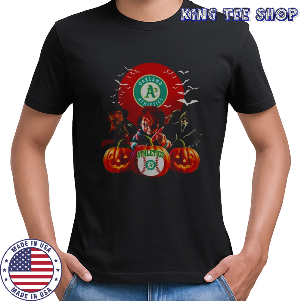 Oakland Athletics MLB Horror Movie Halloween T-Shirt