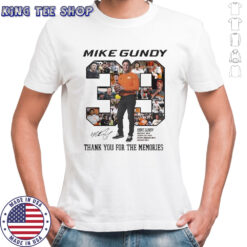 Oklahoma State Football Mike Gundy’s signature thank you for the memories shirt