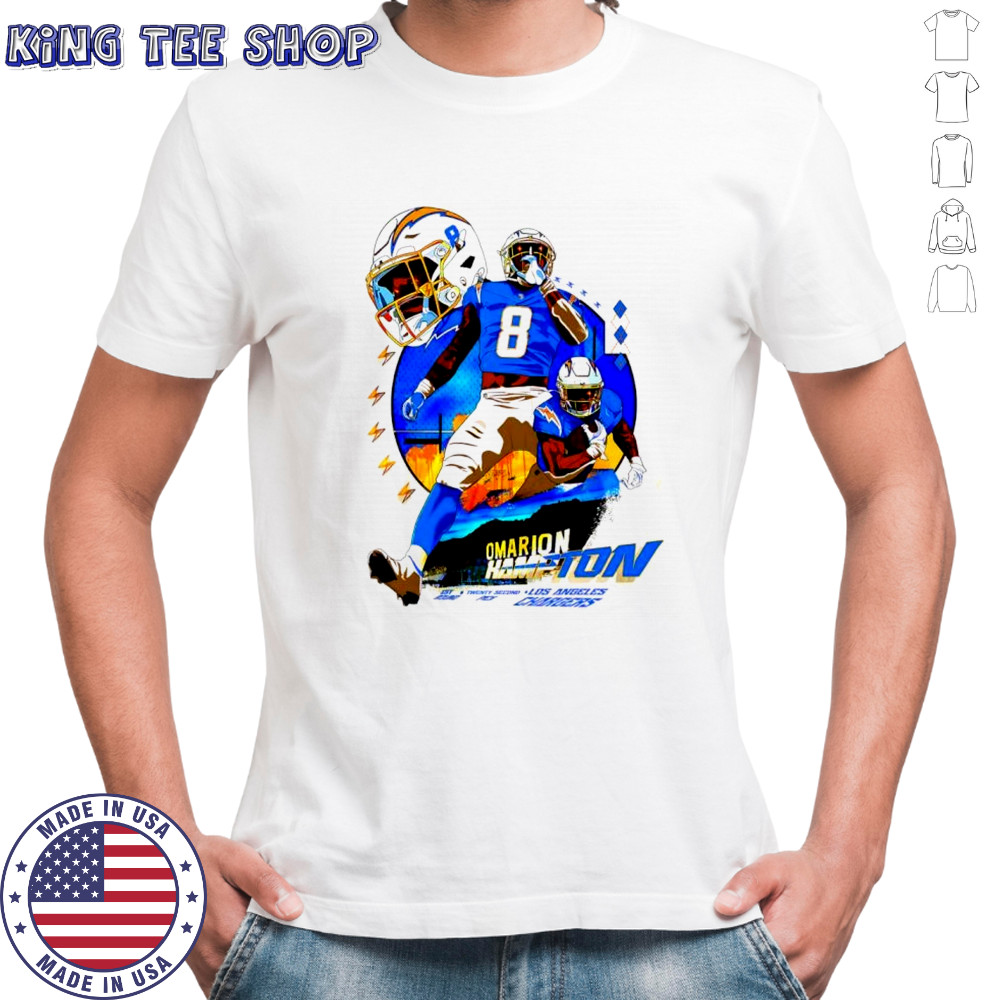 Omarion Hampton Los Angeles Chargers NFL lighting graphic shirt