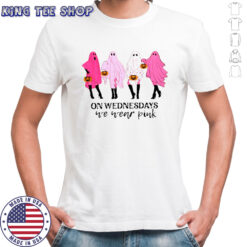 On Wednesday We Wear Pink Ghost Halloween shirt