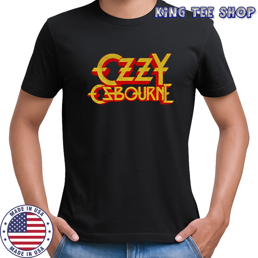 Ozzy Osbourne logo tribute RIP 1948–2025 text shirt