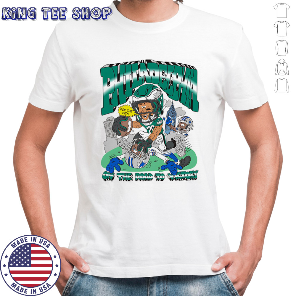 Philadelphia on the road to Victory Dallas Sucks shirt
