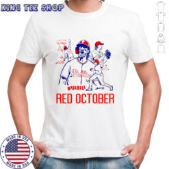 Philadelphia Phillies red october baseball player graphic Halloween shirt