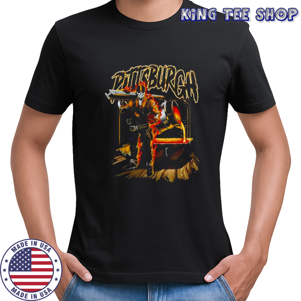 Pittsburgh Steelers Iron Worker Skeleton Football shirt