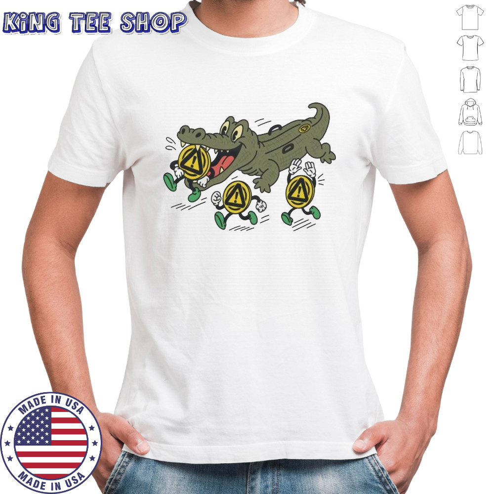 Playful crocodile dangerous summer shirt